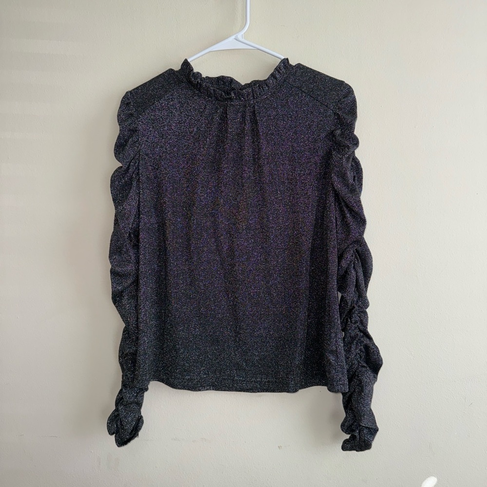 Walter Baker Long Sleeve Sparkle Valerie Blouse Size L $298 - Picture 4 of 9